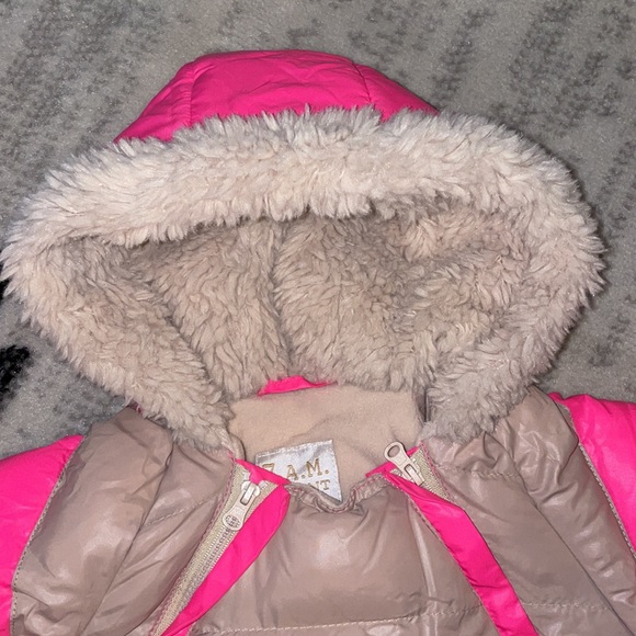 7 AM Enfant Doudoune Baby Bunting Pink Snow Suit - Picture 3 of 11